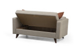 Kauč na razvlačenje s 2 sjedala Polya - bež