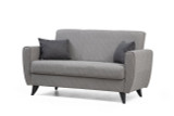 Kauč na razvlačenje s 2 sjedala Zaden - Svijetlo siva