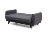 Kauč na razvlačenje s 2 sjedala Alkon - tamno siva