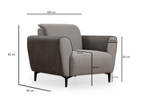1-sjed Sofa Aren - Sivi