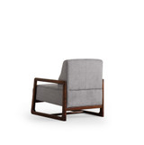 Wing Chair Athena Bergere - svijetlo siva, orah