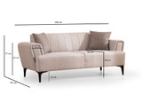 Sofa s 2 sjedala Hamlet - bež