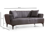 Sofa s 2 sjedala Hamlet - tamno siva