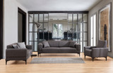Sofa s 2 sjedala Horizont - tamno siva