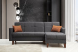 Kutna sofa-krevet Polya - tamno siva