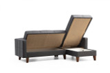 Kutna sofa-krevet Polya - tamno siva
