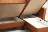 Kutna sofa-krevet Polya - crijep crveno