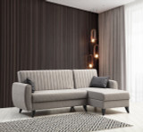 Kutna sofa-krevet Alkon - svijetlo siva