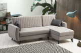 Kutna sofa-krevet Alkon - svijetlo siva