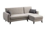 Kutna sofa-krevet Alkon - svijetlo siva