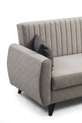 Kutna sofa-krevet Alkon - svijetlo siva