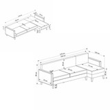 Kutna sofa-krevet Alkon - svijetlo siva Kutna sofa-krevet Alkon - svijetlo siva