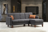 Sofa Garnitura Polya L - tamno siva
