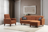 Sofa Garnitura Polya L - crijep crvena
