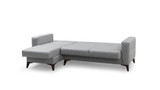 Kutna sofa-krevet Kristal 2 - svijetlo siva