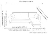 Kutna sofa-krevet Kristal 3+Kut - Svijetlo siva