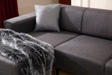 Kutna sofa-krevet Horizont lijevo - tamno siva
