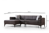 Kutna sofa-krevet Horizont lijevo - tamno siva Kutna sofa-krevet Horizont lijevo - tamno siva