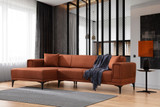 Kutna sofa-krevet Horizont lijevo - crvena pločica