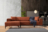 Kutna sofa-krevet Horizont lijevo - crvena pločica