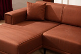 Kutna sofa-krevet Horizont lijevo - crvena pločica