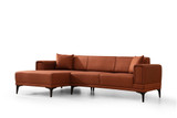 Kutna sofa-krevet Horizont lijevo - crvena pločica