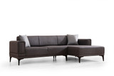 Kutna sofa-krevet Horizont desno - tamno siva