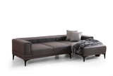 Kutna sofa-krevet Horizont desno - tamno siva