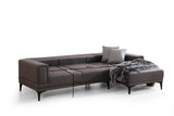 Kutna sofa-krevet Horizont desno - tamno siva