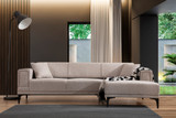 Kutna sofa-krevet Horizont desno - svijetlo smeđa