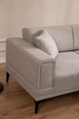 Kutna sofa-krevet Horizont desno - svijetlo smeđa