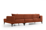 Kutna sofa-krevet Horizont desno - crvena pločica