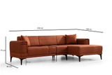 Kutna sofa-krevet Horizont desno - crvena pločica Kutna sofa-krevet Horizont desno - crvena pločica