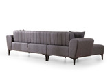 Kutna sofa-krevet Hamlet lijevo - tamno siva