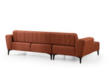 Kutna sofa-krevet Hamlet lijevo - pločica crvena