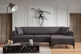 Kutna sofa-krevet Hamlet desno- tamno siva