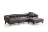 Kutna sofa-krevet Hamlet desno- tamno siva