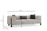 Sofa s 3 sjedala Gio 3 sjedala - bijela