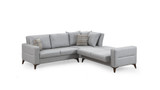 Kutna sofa-krevet Kristal 2+2 - Svijetlo siva