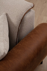 Kutna sofa-krevet Aren lijevo - bež, cimet