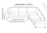 Kutna sofa-krevet Kristal 3+Kut+2 - Svijetlo siva