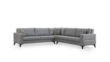 Kutna sofa-krevet Kristal 3+Kut+3 - Svijetlo siva