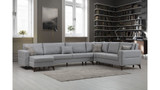 Kutna sofa-krevet Kristal 3+Kut+2 v2 - Svijetlo siva