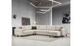 Kutna sofa-krevet Kristal Rest 3+Kutni+2 - Bež