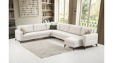 Kutna sofa-krevet Kristal Rest 3+Kutni+3 - Bež
