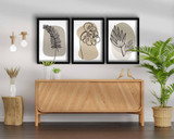 Ukrasna uokvirena MDF slika (3 komada) 3P3853NISCT-024