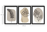 Ukrasna uokvirena MDF slika (3 komada) 3P3853NISCT-024