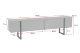 TV stalak Serenity - drvo crno, crno