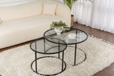 Set stolića za kavu Aurum - 80, 60 - crna, siva