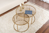 Set stolića za kavu Aurum - 80, 60 - zlato, bronca